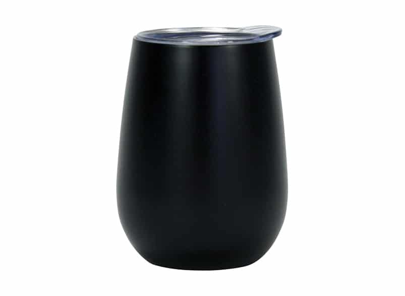 ワインタンブラー【ブラック】【保冷二重構造】Wine Tumbler – Double Walled – Stainless Steel - Black