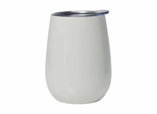 ワインタンブラー 【ホワイト】【保冷二重構造】Wine Tumbler – Double Walled – Stainless Steel - Gloss White